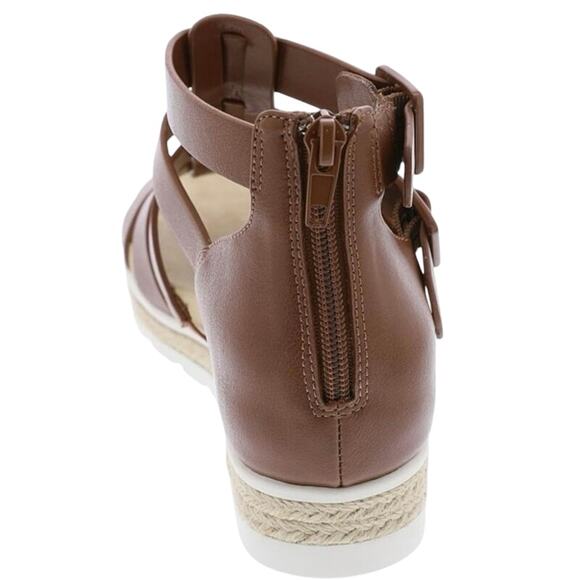 EASY STREET Simone Gladiator Platform Wedge Sandals in Cognac Size 11 New in Box - Picture 5 of 10